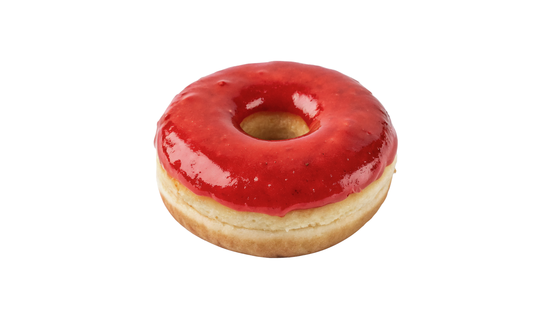 Donut au glaçage rouge